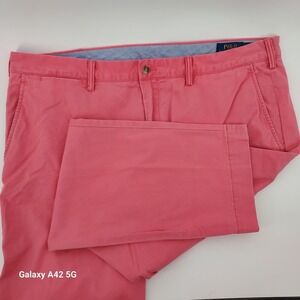 Polo Ralph Lauren Slim Stretch Chinos Coral Pink Mens Size 40x30 Cotton Blend